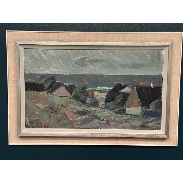Carl Berndtsson, Village, 1960s, Oil Painting on Canvas, Framed For Sale - Image 14 of 14
