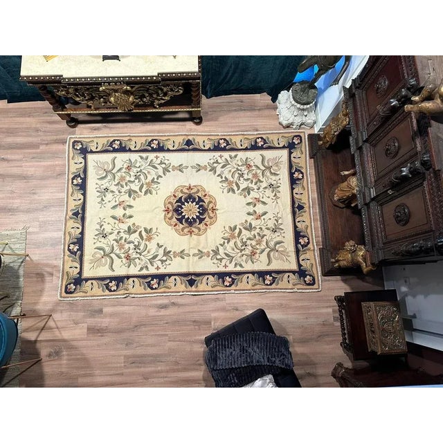 20th Century Portuguese Rug Arraiolos For Sale - Image 3 of 5