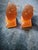 American Gorgeous Pair of 1970 Westmoreland Satin Amber Glass Owl Figurines For Sale - Image 3 of 8