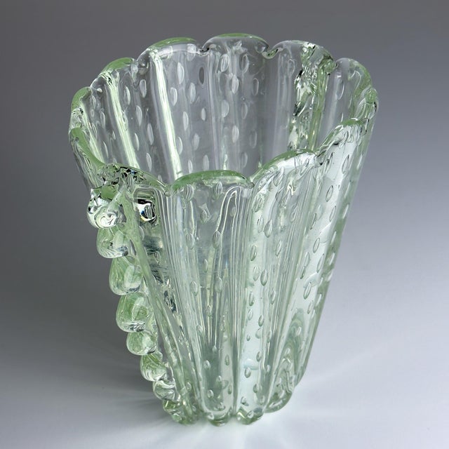 Vintage Murano Glass Vase by Barovier & Toso, Italy 1930-40s For Sale - Image 10 of 18