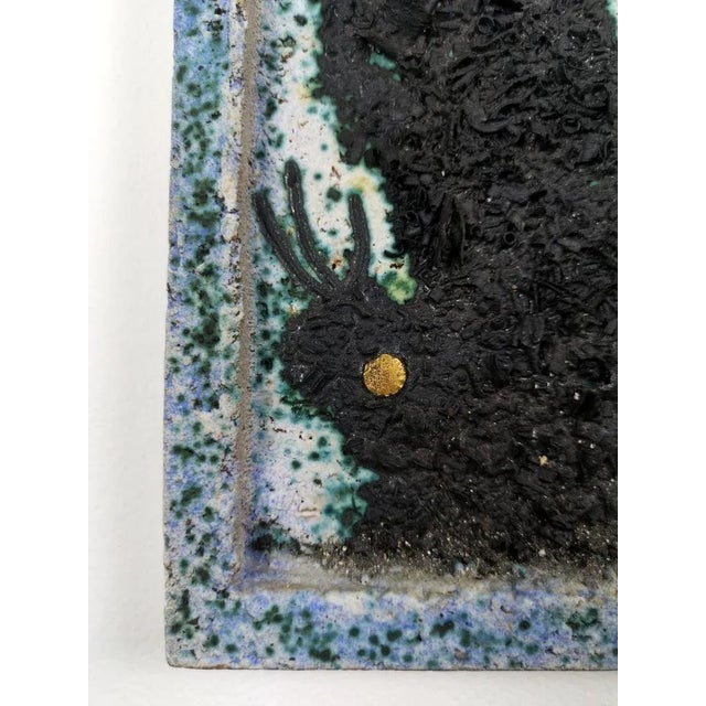 Chamotte Ceramic Wall Plaque by M. Kiss, 1970s For Sale - Image 3 of 10