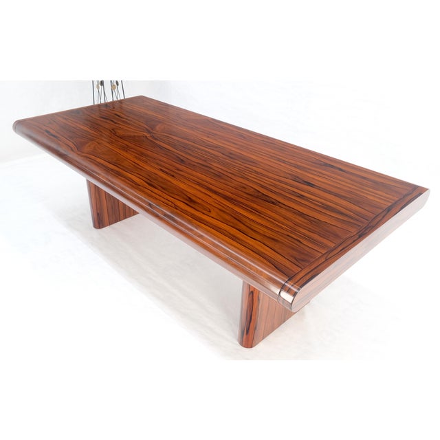 Super Slick Low Profile Rosewood Mid Century Modern Dining Table 2x20” Leaves For Sale - Image 6 of 18