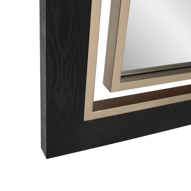 2020s Bertoia Oversized Mirror in a Wooden and Metal Frame For Sale - Image 5 of 11