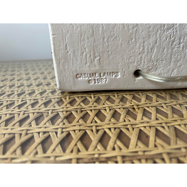 White Large Abstract Plaster Table Lamp Casual Lamps of California For Sale - Image 8 of 9