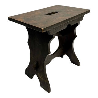 Early 1900s Handcrafted Monastery Stool For Sale