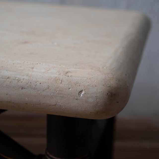 Shou Sugi Ban Bamboo and Stone Coffee Table, 1980s For Sale - Image 18 of 18