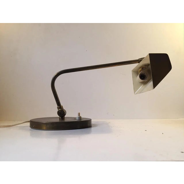 Louis Poulsen Art Deco Danish Brass Table Lamp from Louis Poulsen, 1940s For Sale - Image 4 of 10