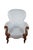 This antique Victorian parlor armchair showcases an exceptional solid walnut show-frame, highlighted by remarkably...
