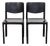 Black Leather Chairs by Matteo Grassi, Italy, 1980, Set of 2 For Sale