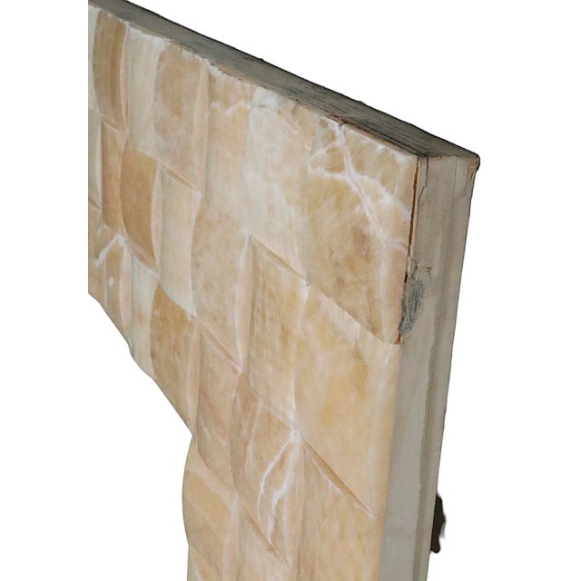 Large Faux Horn Mosaic Framed Wall Mirror For Sale In New York - Image 6 of 11