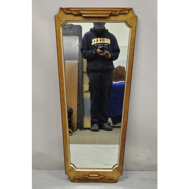 Hollywood Regency Vintage Italian Hollywood Regency Ribbon Scroll Carved Wood Wall Mirror - A Pair For Sale - Image 3 of 11