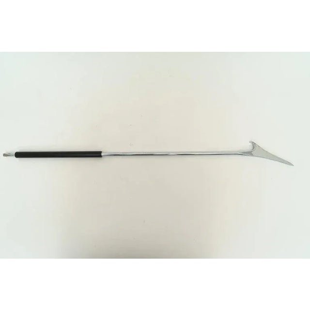 Chrome Danny Alessandro Fireplace Tools in Polished Chrome and Lucite For Sale - Image 8 of 13