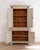 Tall Swedish cabinet in soft grey, two-piece, early‑mid 19th century For Sale - Image 4 of 11