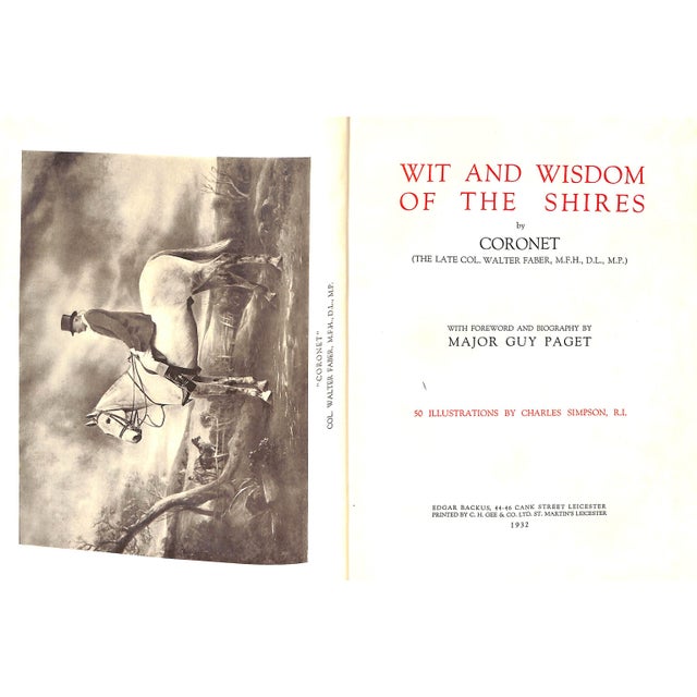 (Coronet) Faber [212] pp. Edgar Backus 1932 10 3/8" x 8" w/ 50 illustrations by Charles Simpson, R.I.