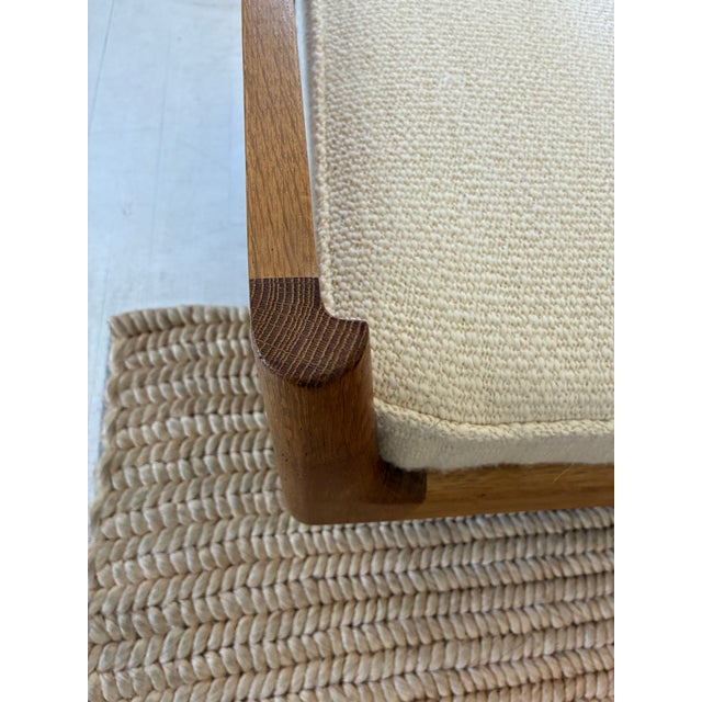 1960s Attributed to Guillerme & Chambron Daybed, Oak and Upholstery For Sale In New York - Image 6 of 17