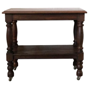 Mid-Century French Wheeled Console Table