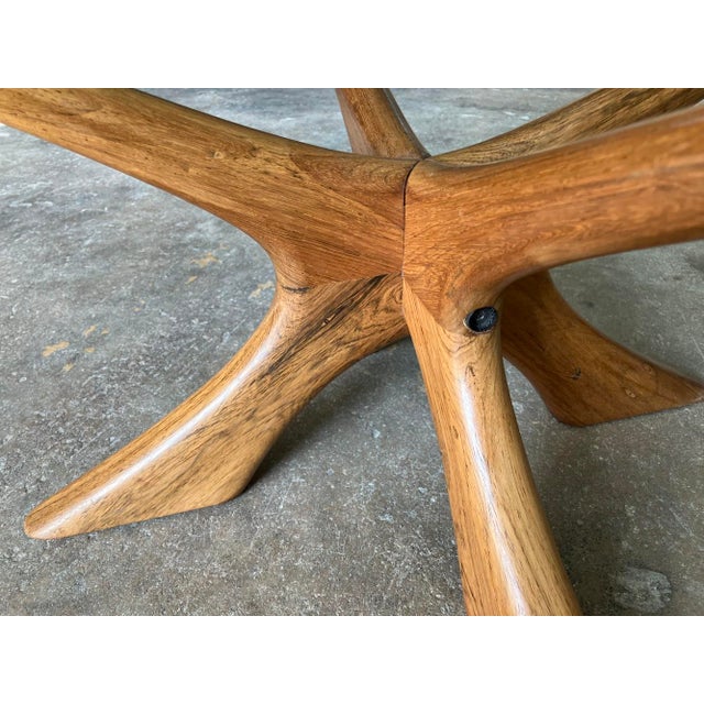 Vintage Coffee Table in Glass by Illum Wikkelsø for Niels Eilersen, 1960s For Sale - Image 6 of 11