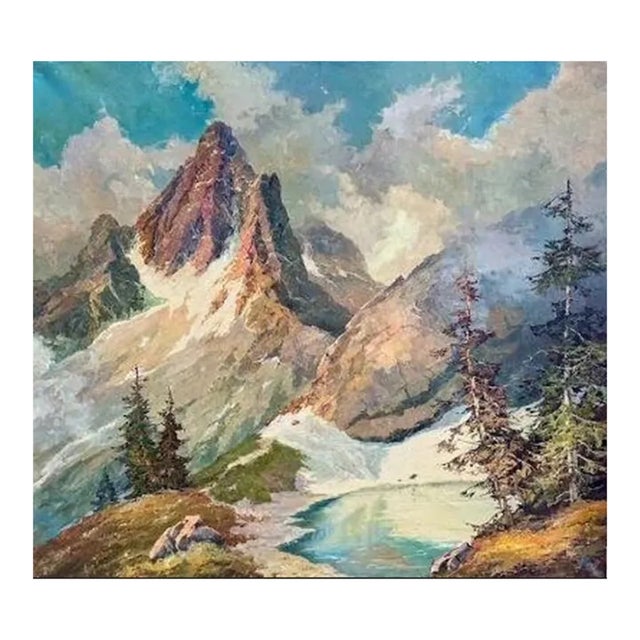 Cimon Della Pala Oil on Canvas by Ralph Q. Koid For Sale
