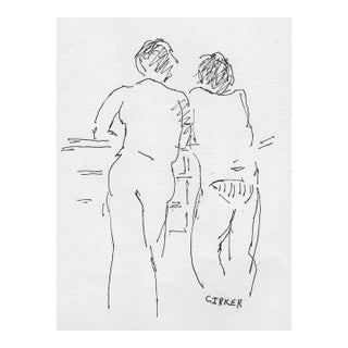 1970s Hayward Cirker Figure Drawing For Sale