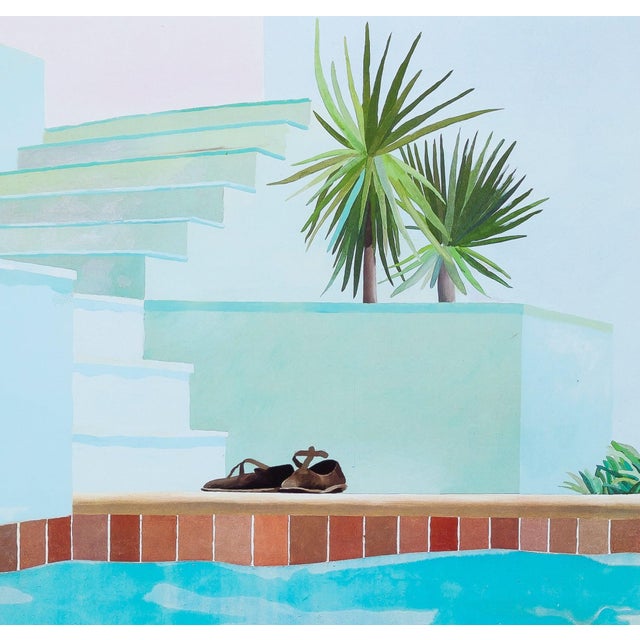 Pool and Steps Poster after David Hockney For Sale - Image 3 of 6