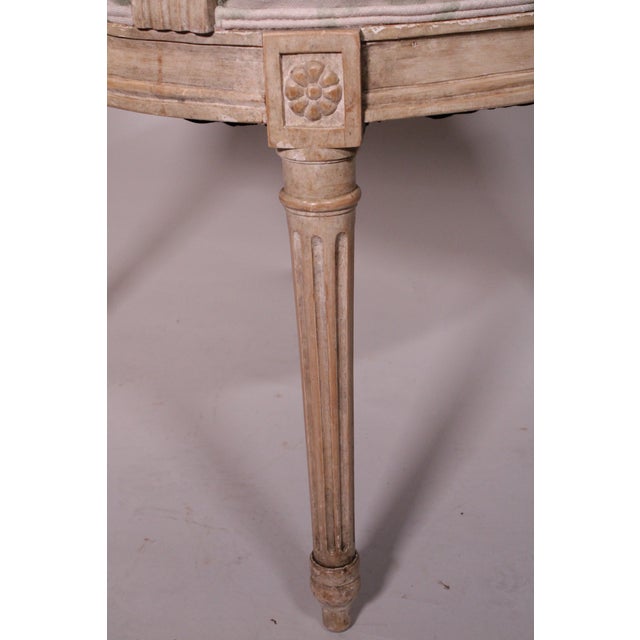 White Pair of Directoire Style Painted Armchairs For Sale - Image 8 of 10