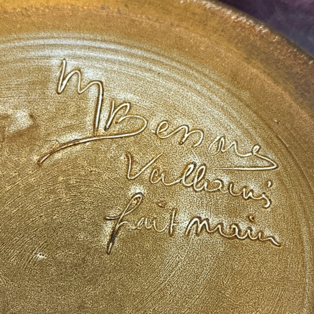 Ceramic 1960s French Ceramic Table Lamp in Smoky Glaze with Geometric Relief For Sale - Image 7 of 7