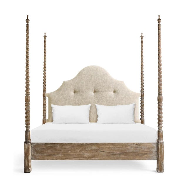Rustic Farmhouse Barley Twist Poster Bed - Cal King For Sale - Image 4 of 12