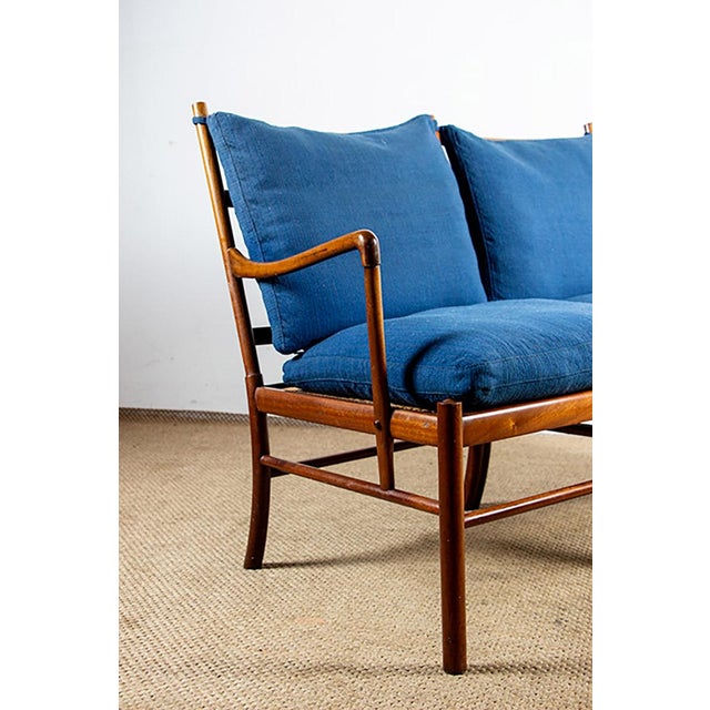 Ole Wanscher Danish 2-Seater Sofa in Mahogany and Cane Model Pj 149/2 by Ole Wanscher for Poul Jeppesen, 1960s For Sale - Image 4 of 18