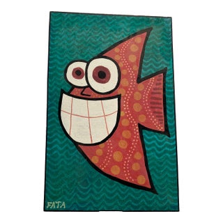 Boston Outsider Art Signed Fata For Sale