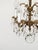 Brass Antique 5 Arm 5 Light Tiny Dancer Brass Cut Lead Glass Crystal Chandelier For Sale - Image 8 of 12