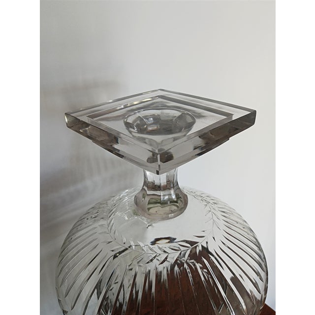Large Antique French Belle Epoque Glass Crater Amphora Vases in the style of Baccarat, 1900s, Set of 2 For Sale - Image 12 of 14