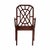 Antique China trade, Chinese Chippendale style lattice back and side armchair with hand painted craquelure finish.