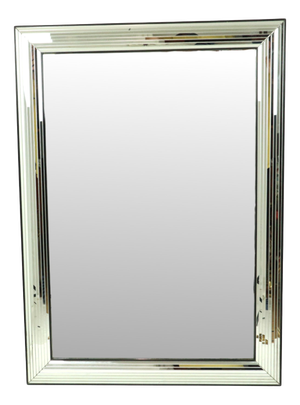 Vintage Hollywood Regency Silver Mirror from Deknudt, 1970s