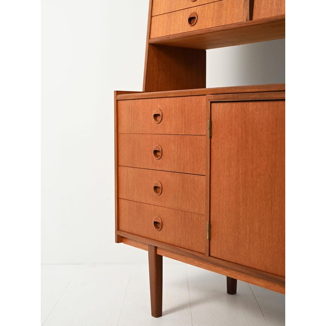 Sideboard with Bookcase in Teak and Mahogany, 1960s For Sale - Image 11 of 12