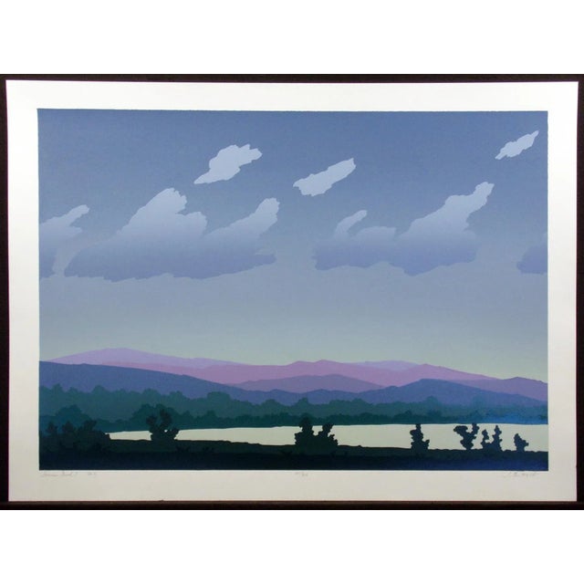 "Summer Dusk I&II State II" Unframed diptych of 2 limited edition serigraphs by Jim Boutwell. Each hand signed, titled &...