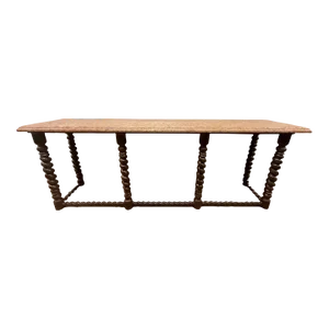 Baroque, Barley Twist Console Table, Tortoise, Marble, Bronze, 19th Century