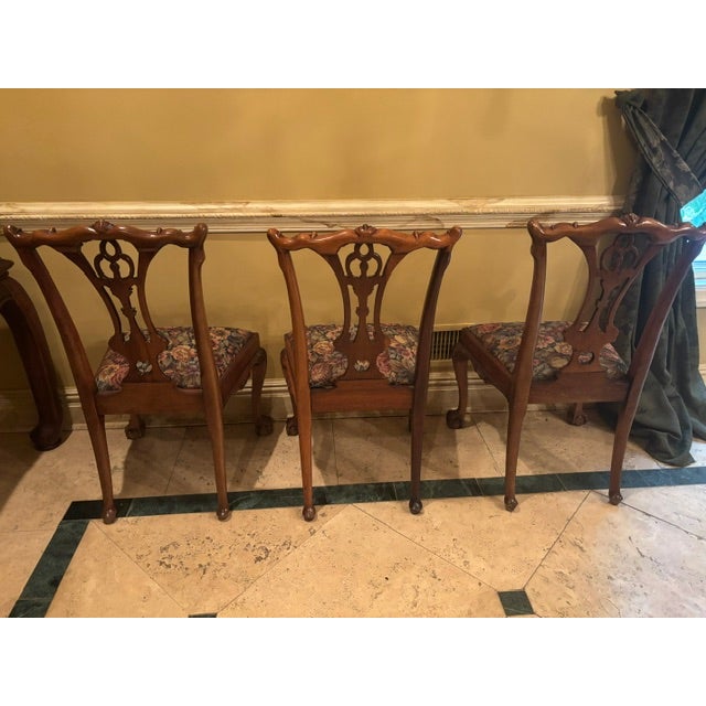 Hand Carved Mahogany Chairs For Sale In New York - Image 6 of 12