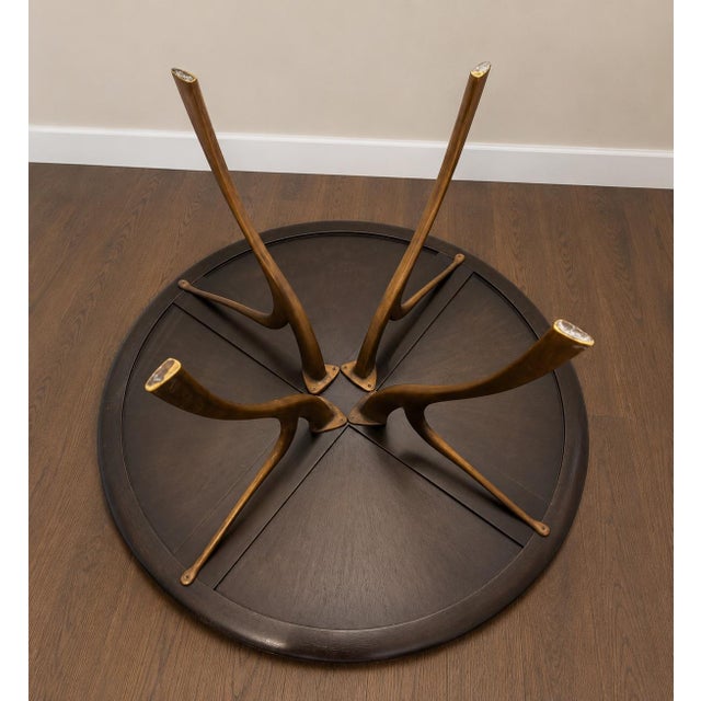 Contemporary Custom Sculptural Solid Wood Round Dining Table | Manifesto Design Group For Sale - Image 3 of 11