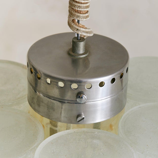 Metal 1970s Italian Murano Glass Chandelier For Sale - Image 7 of 7