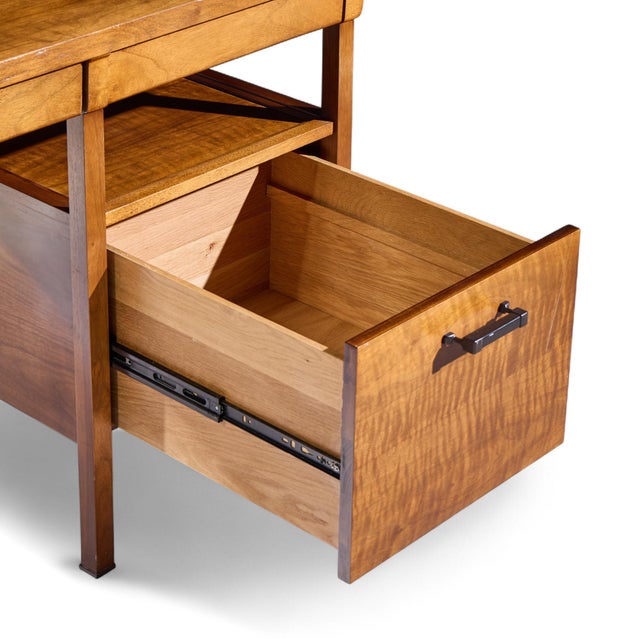 Brown Bill Sofield for Baker Furniture Bridger Walnut Library Desk For Sale - Image 8 of 11