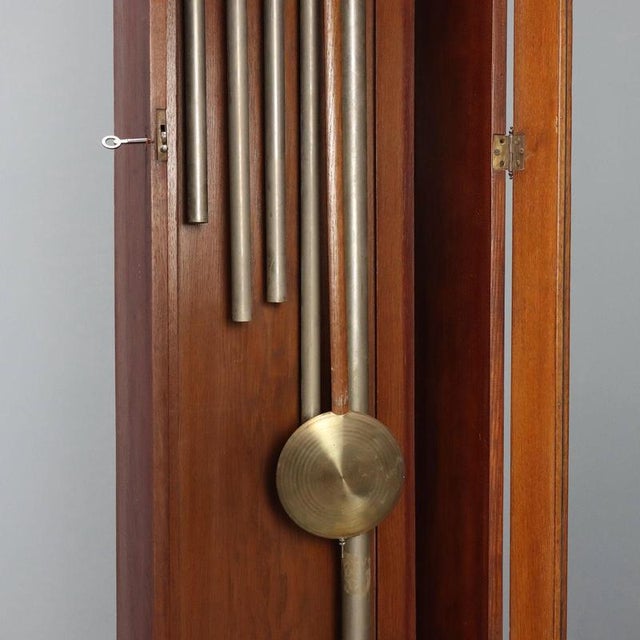 Antique Art Nouveau Mahogany Pendulum Clock For Sale - Image 6 of 11