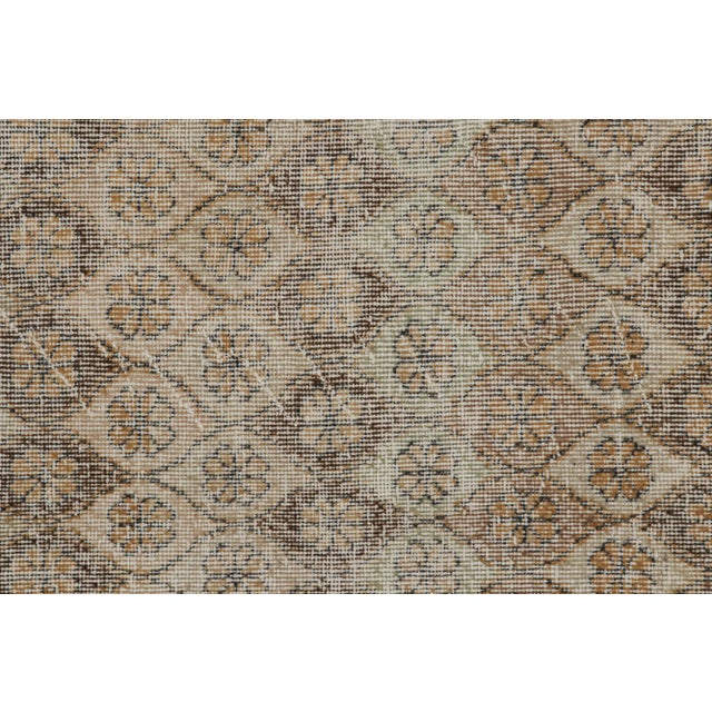 1960s Vintage Zeki Müren Rug, With Floral Geometric Patterns, From Rug & Kilim For Sale - Image 5 of 7