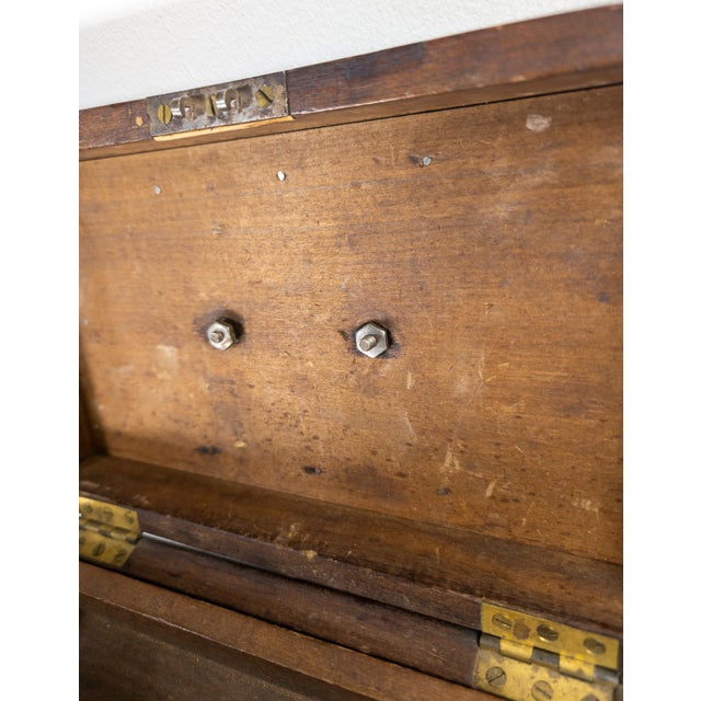 19th Century American Georgian Style Rustic Primitive Wood Box For Sale - Image 13 of 18