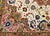 Vintage Persian Tabriz Square Area Rug, Hand-Knotted Wool & Silk, Fine Medallion Floral Pattern, Ivory & Pale Pink, 7x7 For Sale - Image 15 of 16
