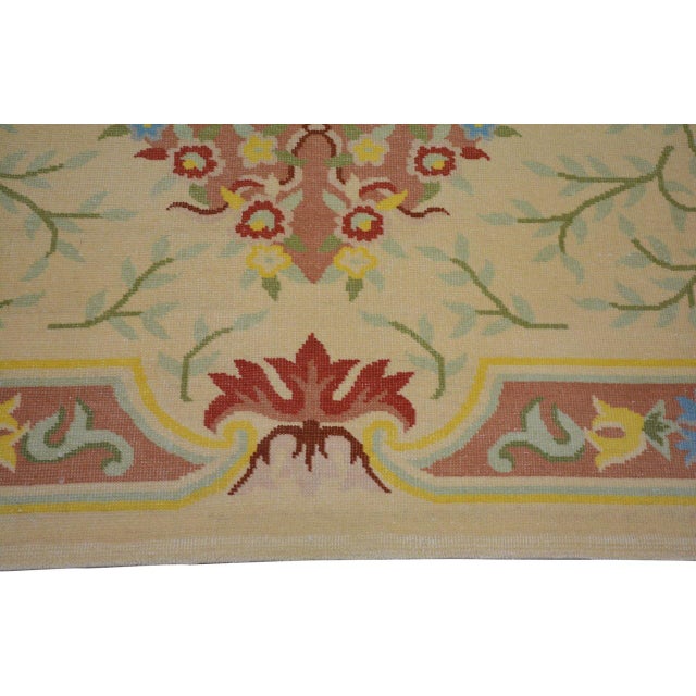 Art Deco Vintage Chinese Art Deco Hand Knotted Wool Rug, 4'10x5'8 For Sale - Image 3 of 4