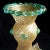 Barovier & Toso Vintage Murano Barovier Toso Green Roses Gold Flecks Italian Art Deco Style Glass Midcentury Flower Vase For Sale - Image 4 of 7