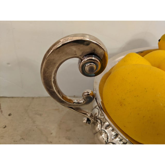 Traditional Silverplate Tureen With Lemons For Sale - Image 3 of 8