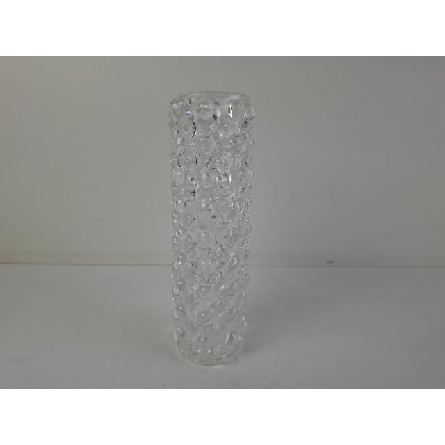 Czechoslovak Pressed Glass Vase by Pavel Pánek for Union Libochovice, 1974 For Sale - Image 3 of 14