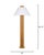 Modern Craftsman Floor Lamp, Natural Oak Veneer For Sale - Image 3 of 6