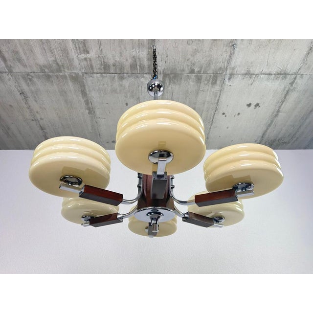 Large Art Deco Chandelier by Adolf Loos, 1930s For Sale - Image 3 of 11